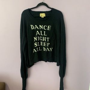 Wildfox “Dance All Night Sleep All Day” sweater